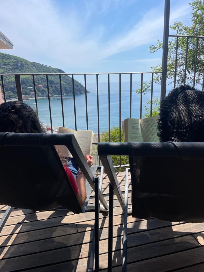 Ocean View Flat With Wi-Fi, Ac And Elevator To Town Appartement Levanto Buitenkant foto